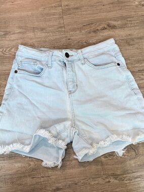 Judy Blue High Waisted Light Wash Denim Cutoff Shorts Small Style JB150073